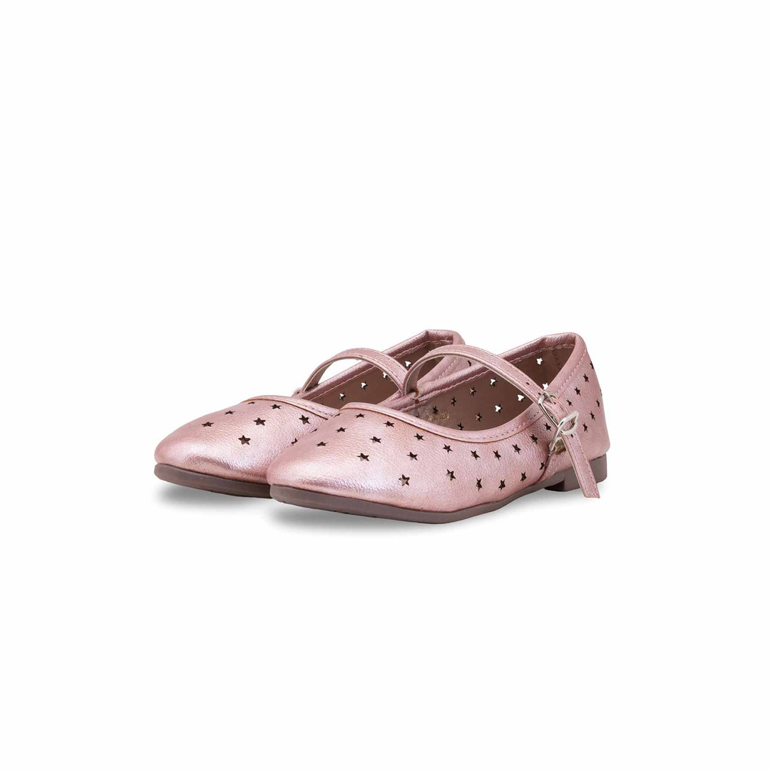 Girls Pink Casual Pumps KD2640