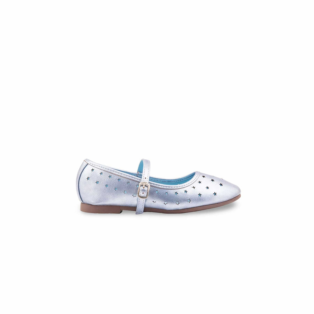 Girls Sky Blue Casual Pumps KD2640