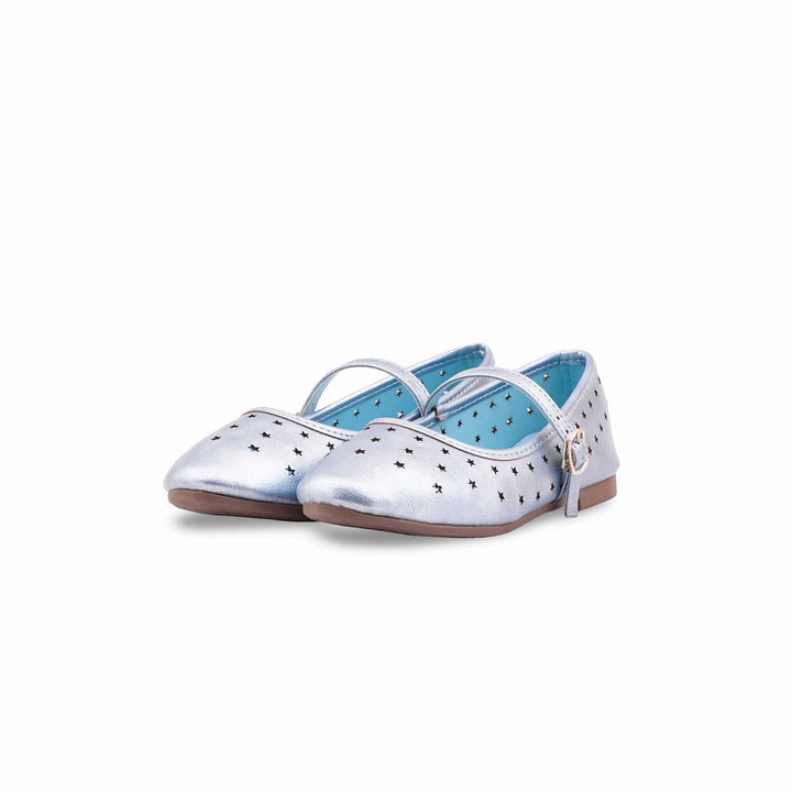 Girls Sky Blue Casual Pumps KD2640