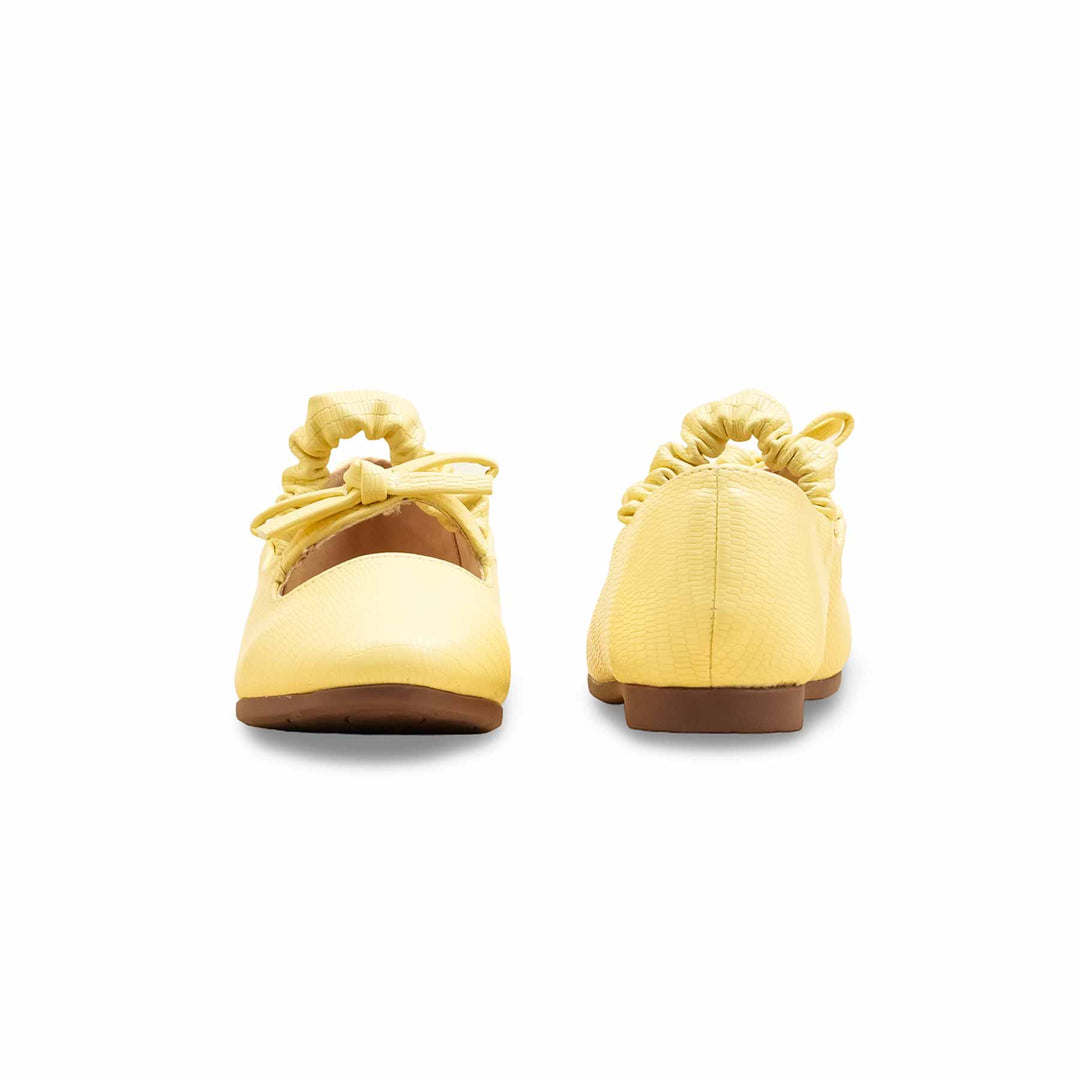 Girls Yellow Casual Pumps KD2641