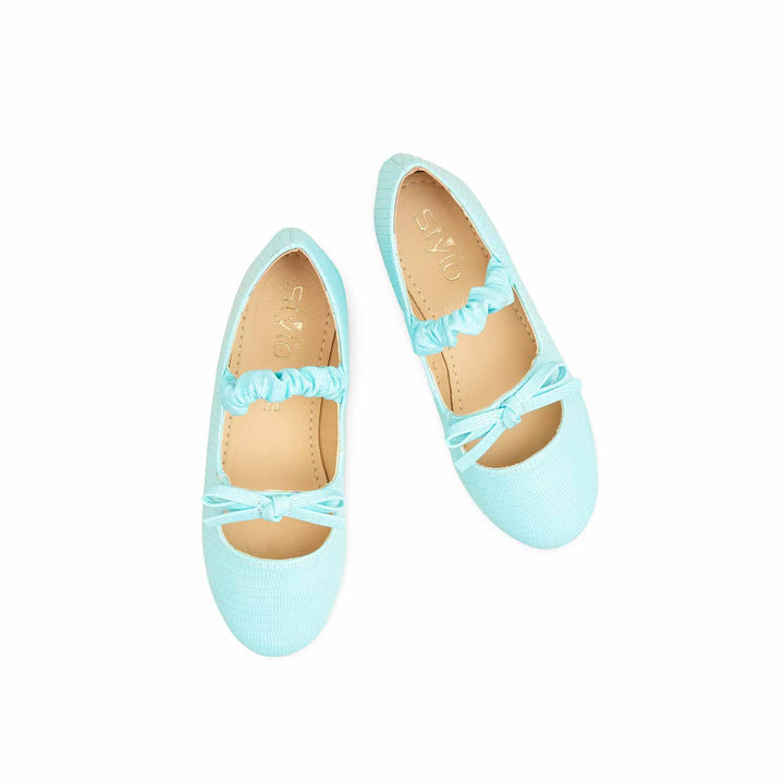 Girls Sky Blue Casual Pumps KD2641
