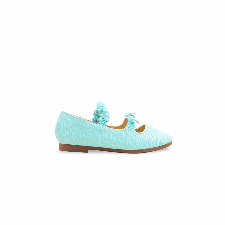 Girls Sky Blue Casual Pumps KD2641