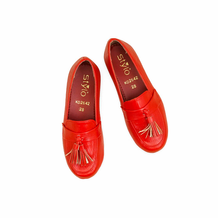 Girls Red Formal Pumps KD2642