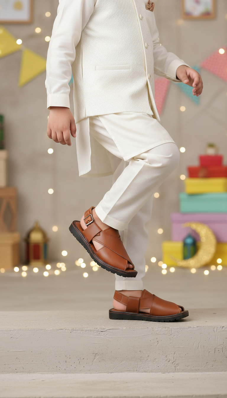 Boys Mustard Peshawari Chappal KD2647