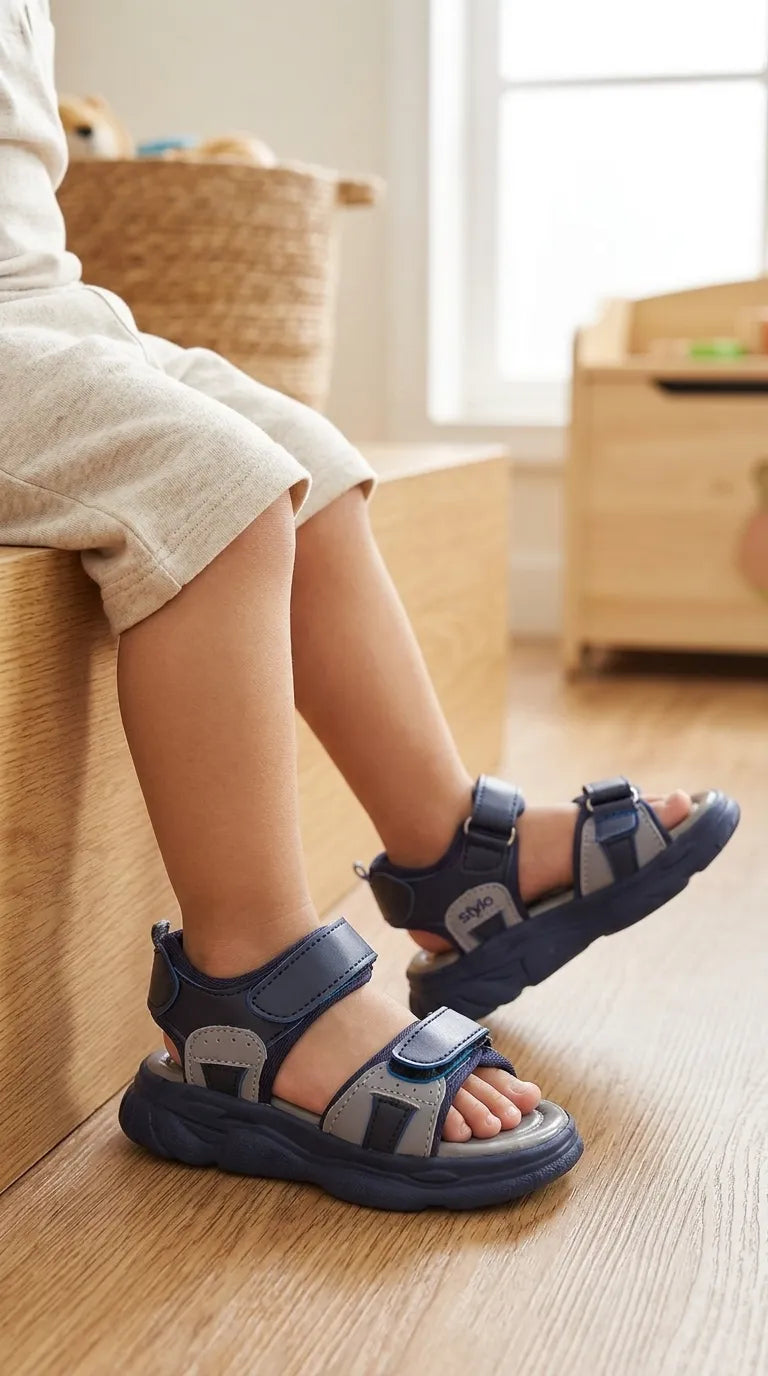 Boys Navy Casual Sandal KD2649