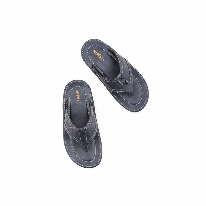 Boys Grey Casual Slipper KD2653