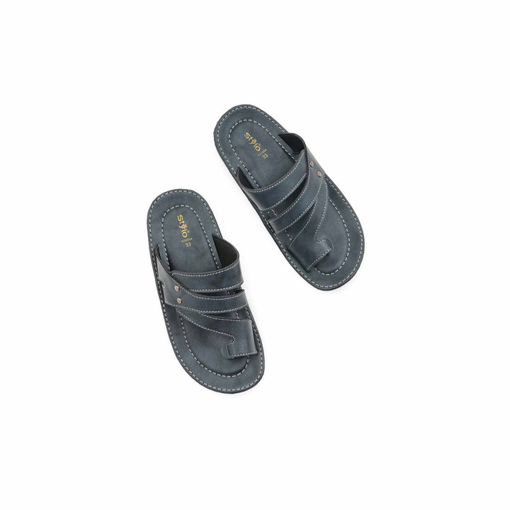 Boys Grey Formal Slipper KD2654