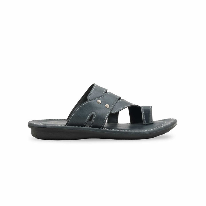 Boys Grey Formal Slipper KD2654