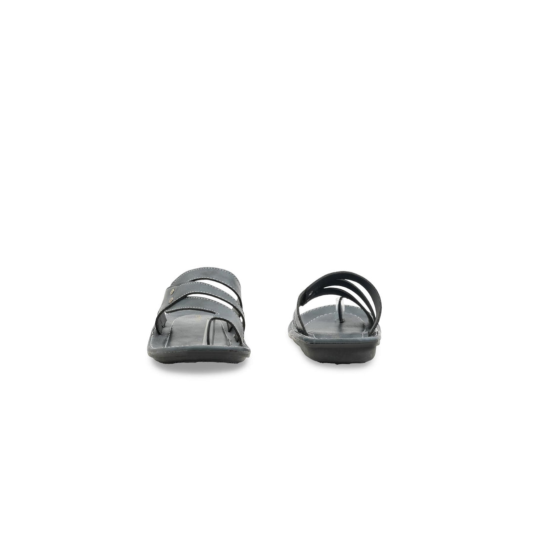 Boys Grey Formal Slipper KD2654