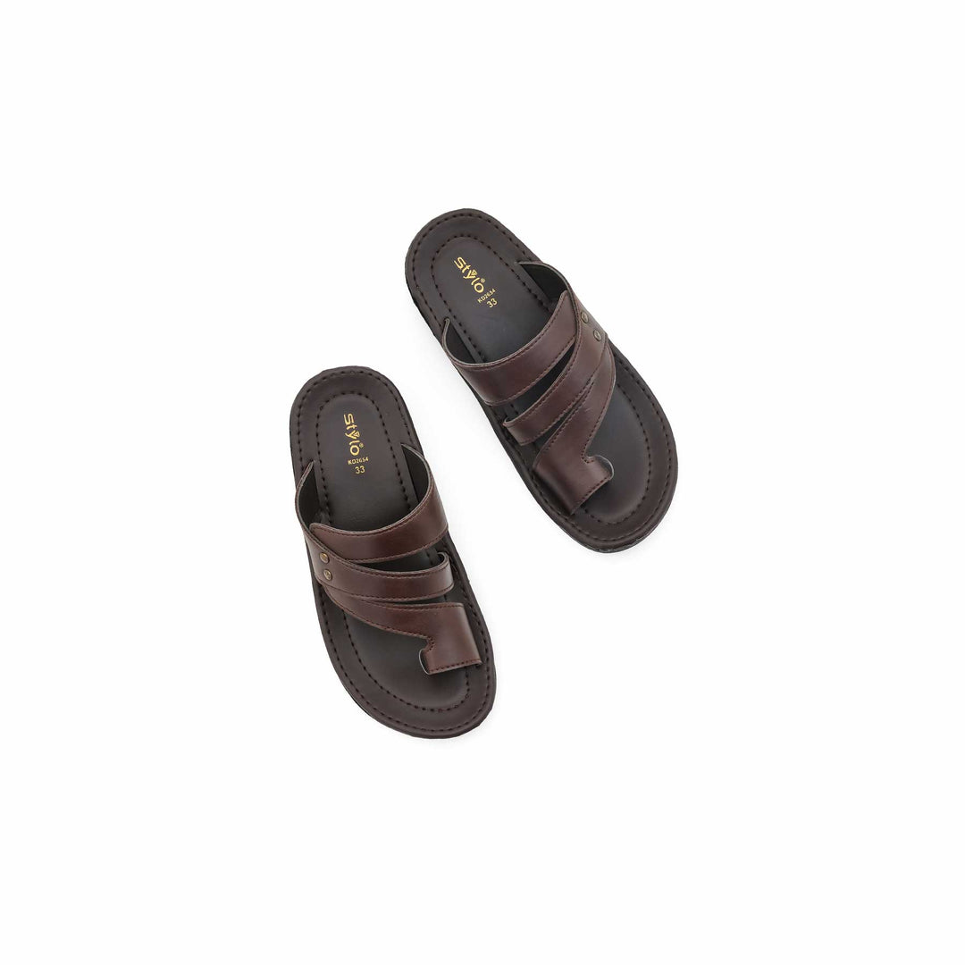 Boys Coffee Formal Slipper KD2654