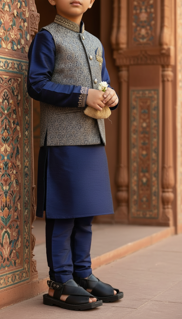 Boys Black Peshawari Chappal KD2656