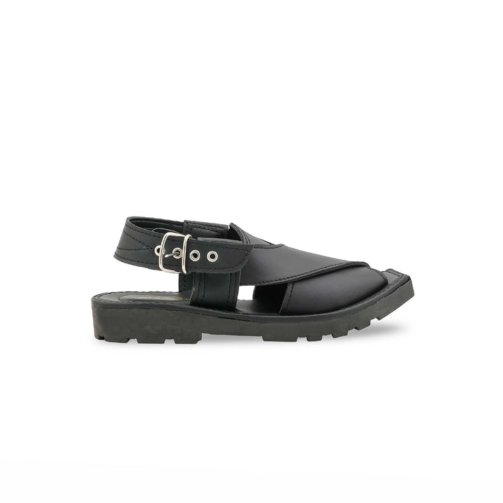 Boys Black Peshawari Chappal KD2656