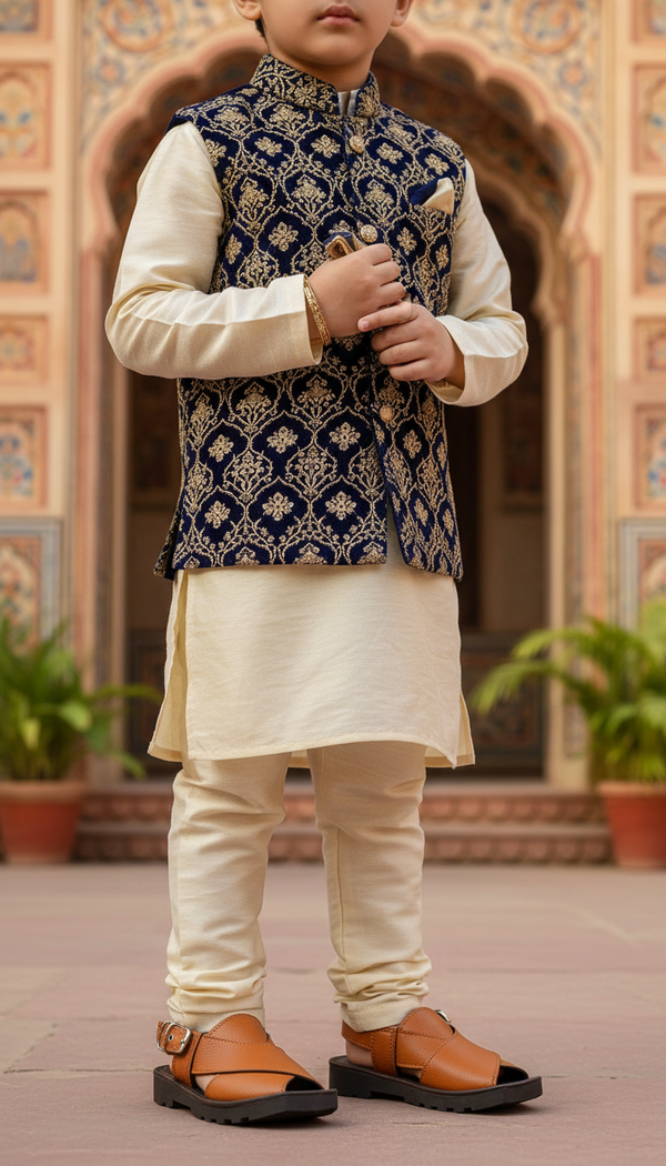 Boys Mustard Peshawari Chappal KD2656