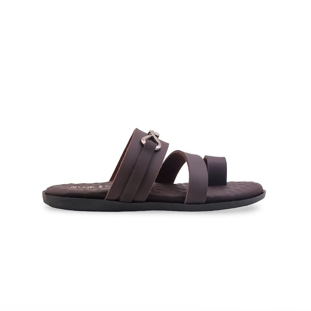Boys Brown Formal Slipper KD2657