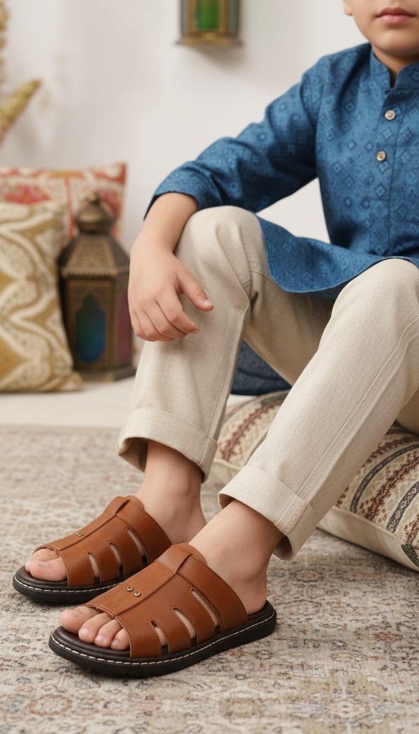 Boys Mustard Formal Slipper KD2661