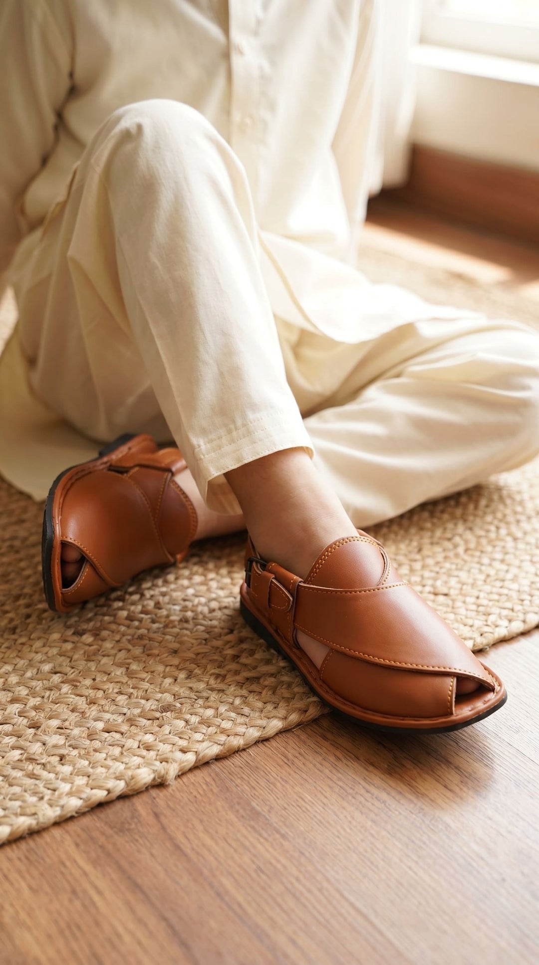 Boys Tan Peshawari Chappal KD2666