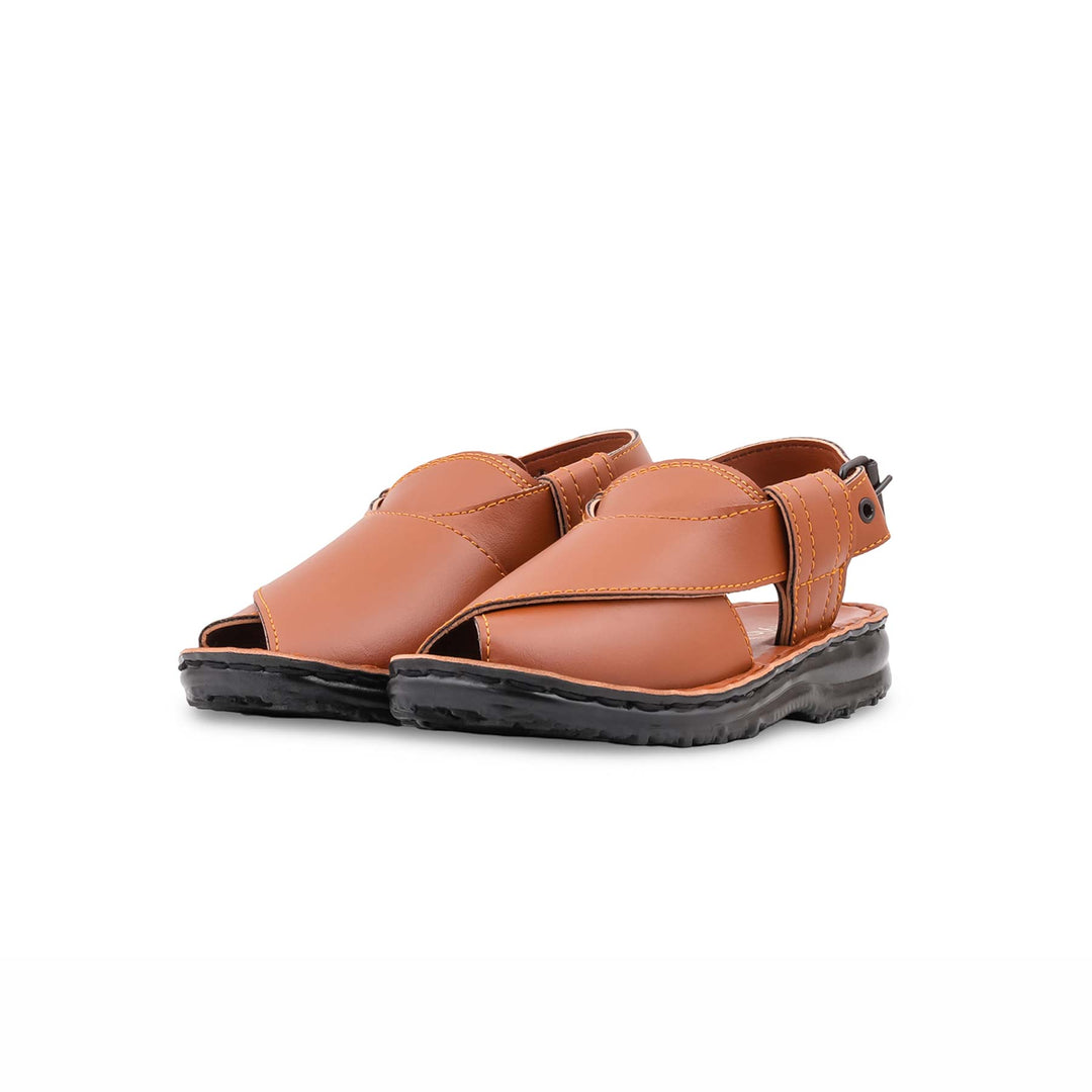 Boys Tan Peshawari Chappal KD2666