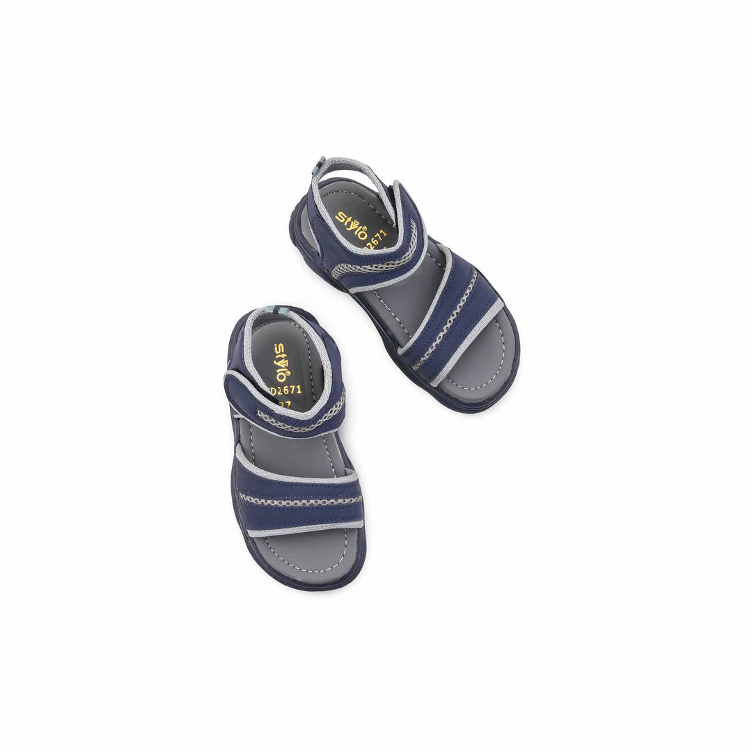 Boys Grey Casual Sandal KD2671