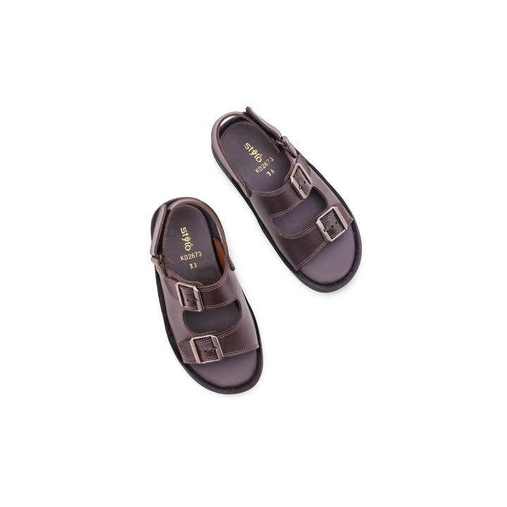 Boys Brown Formal Sandal KD2673