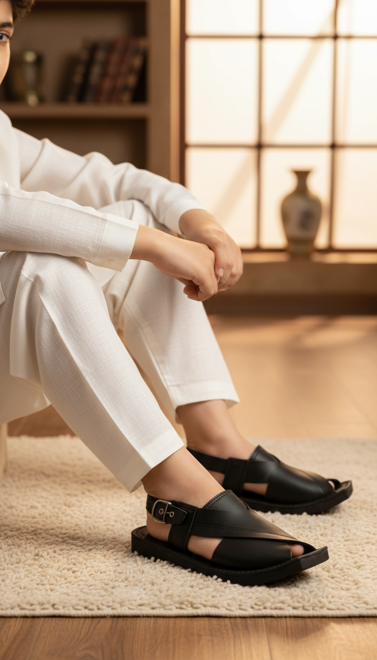 Boys Mustard Peshawari Chappal KD2678