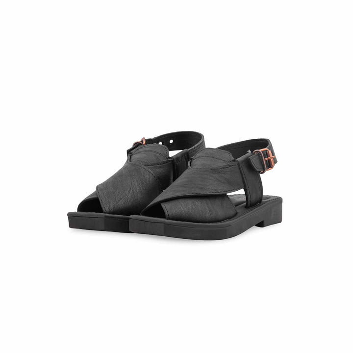 Boys Black Peshawari Chappal KD2680