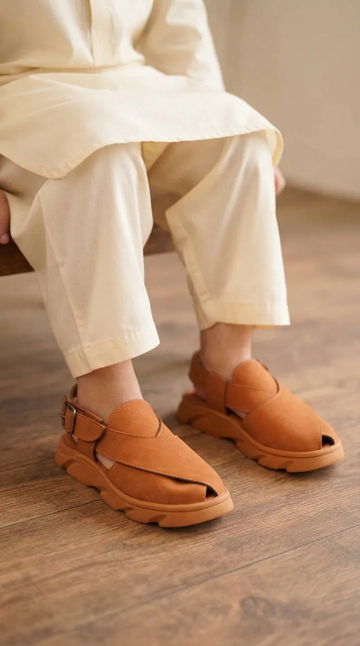 Boys Mustard Peshawari Chappal KD2681