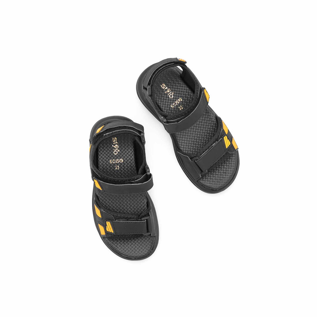 Boys Black Casual Sandal KD2689