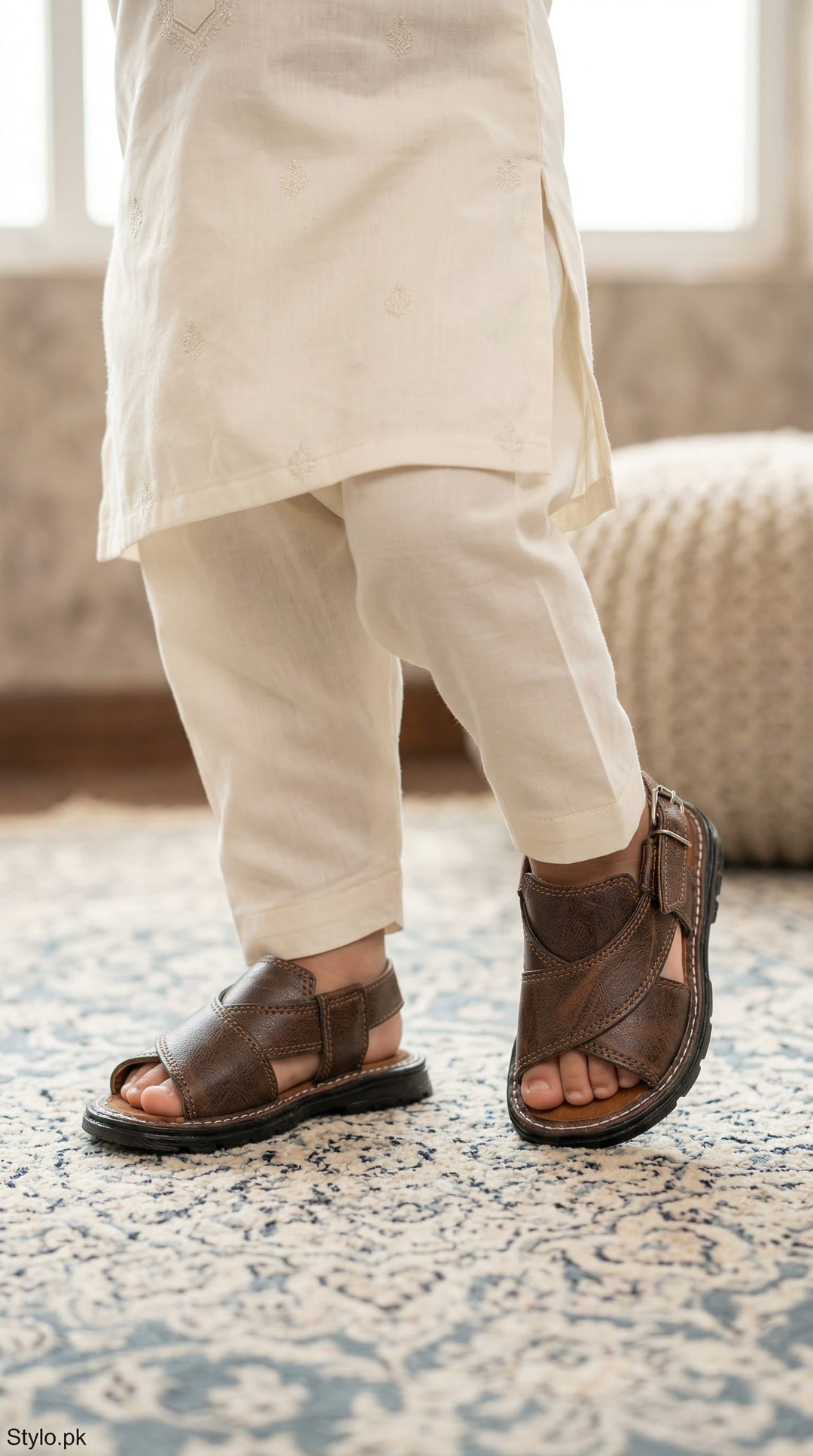 Boys Brown Formal Sandal KD2691