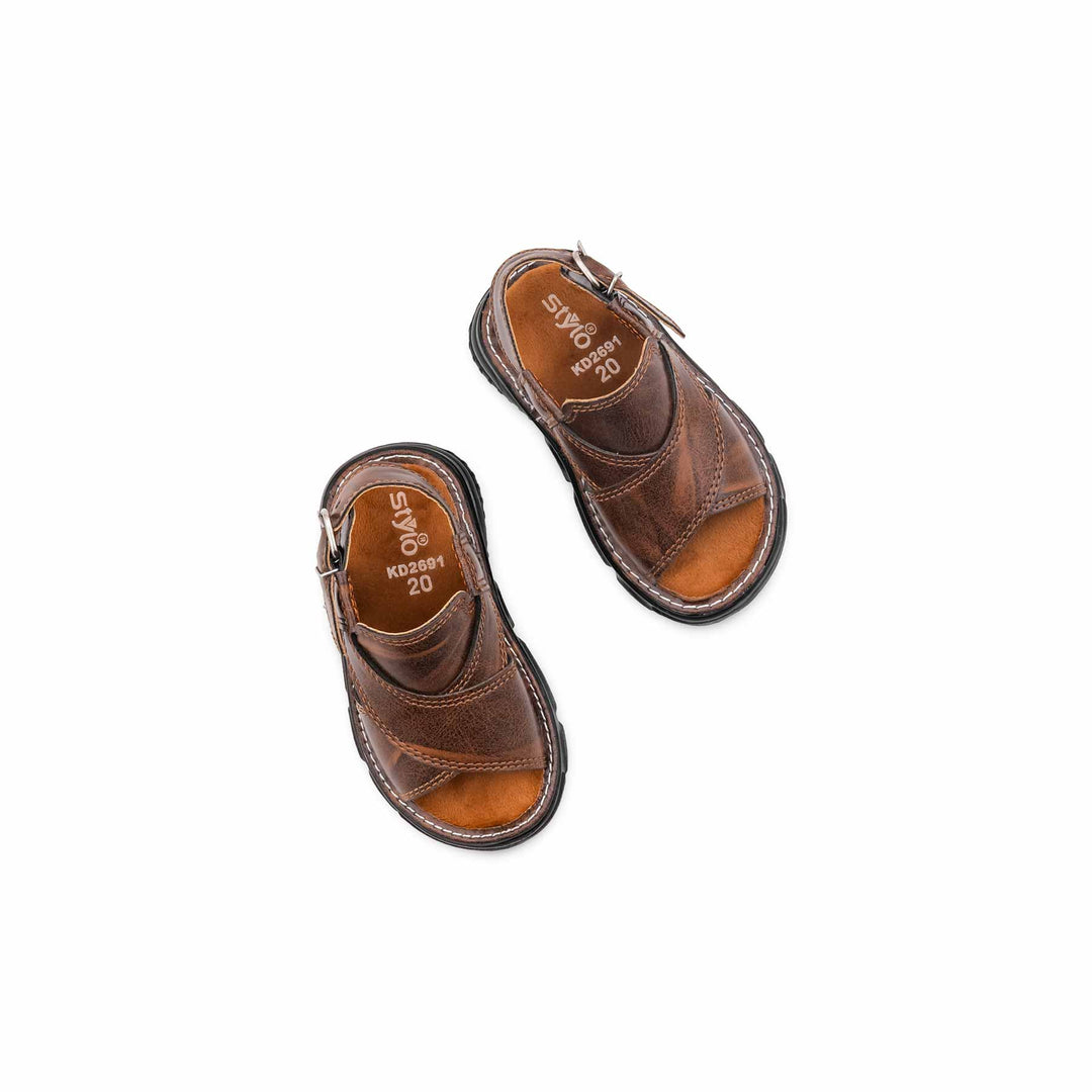 Boys Brown Formal Sandal KD2691