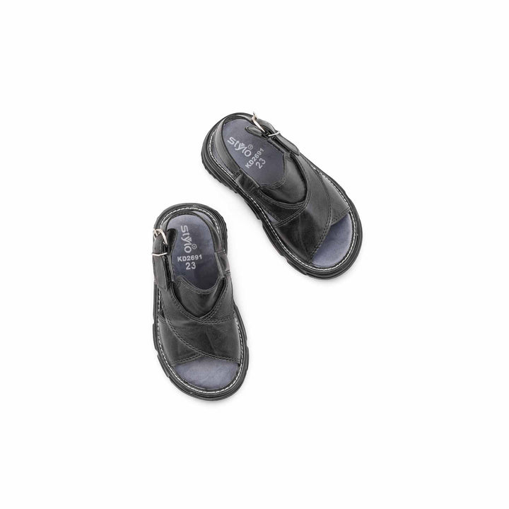 Boys Grey Formal Sandal KD2691