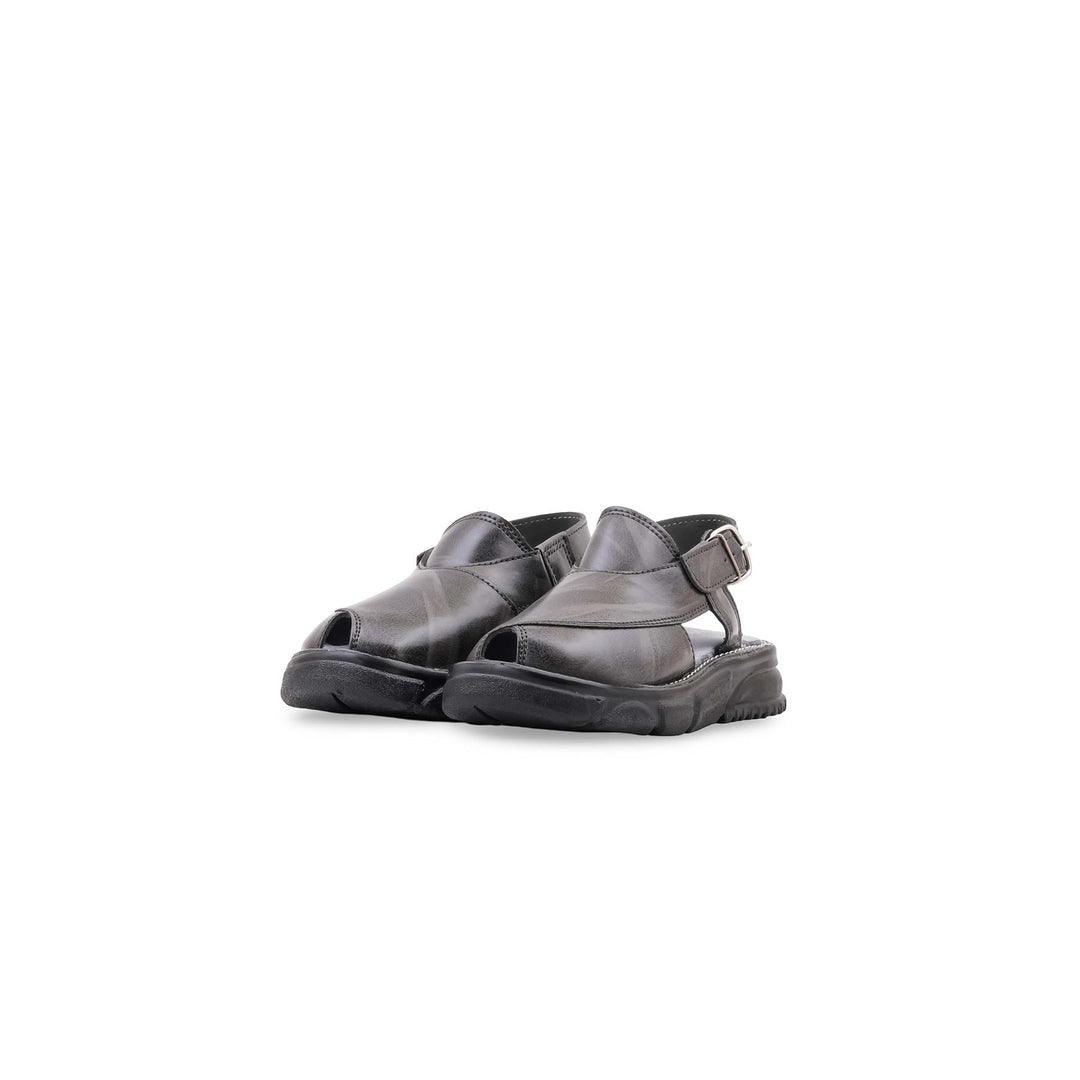 Boys Grey Peshawari Chappal KD2692
