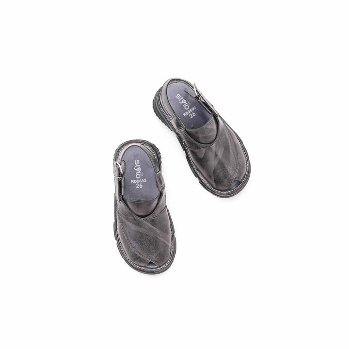 Boys Grey Peshawari Chappal KD2692