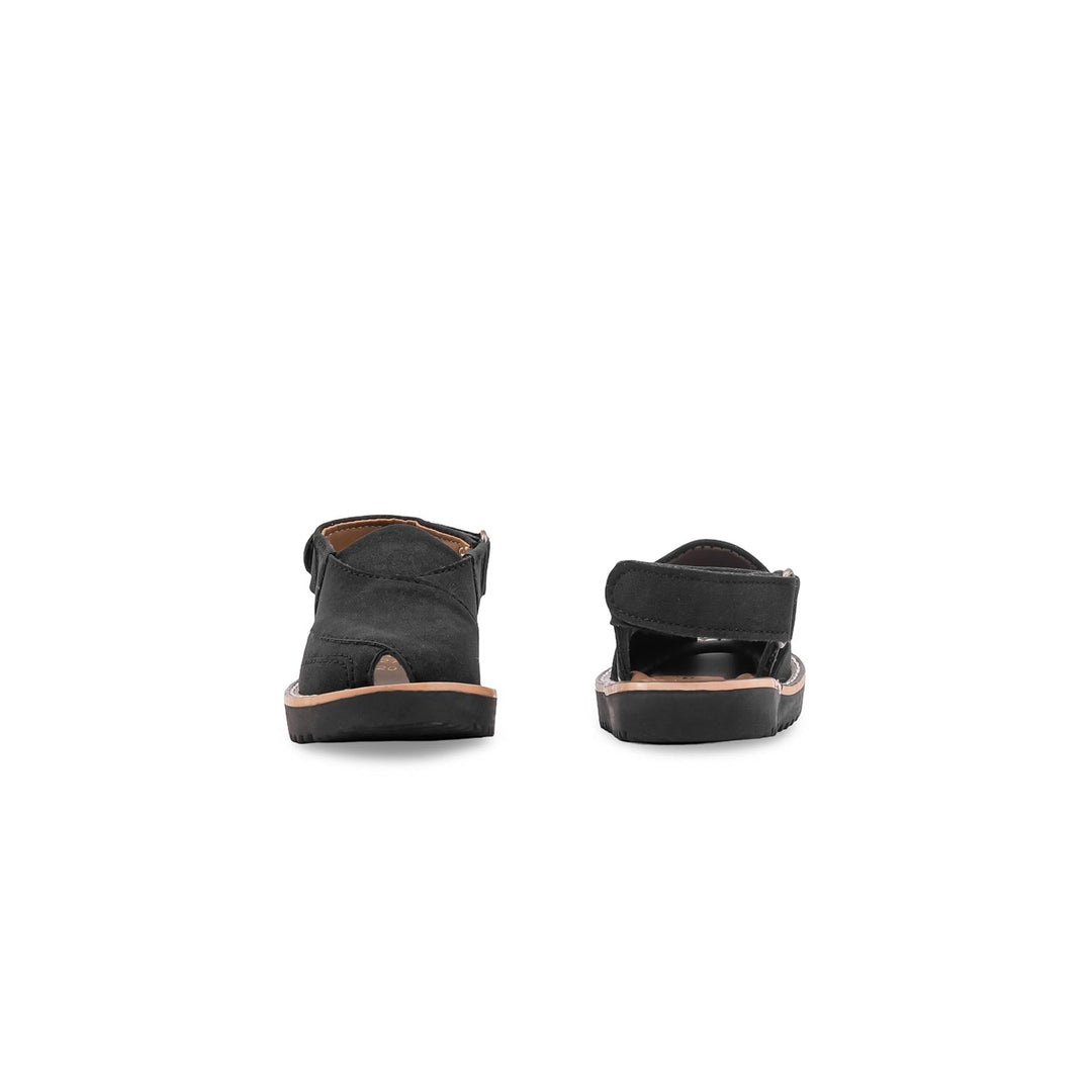 Boys Black Peshawari Chappal KD2733