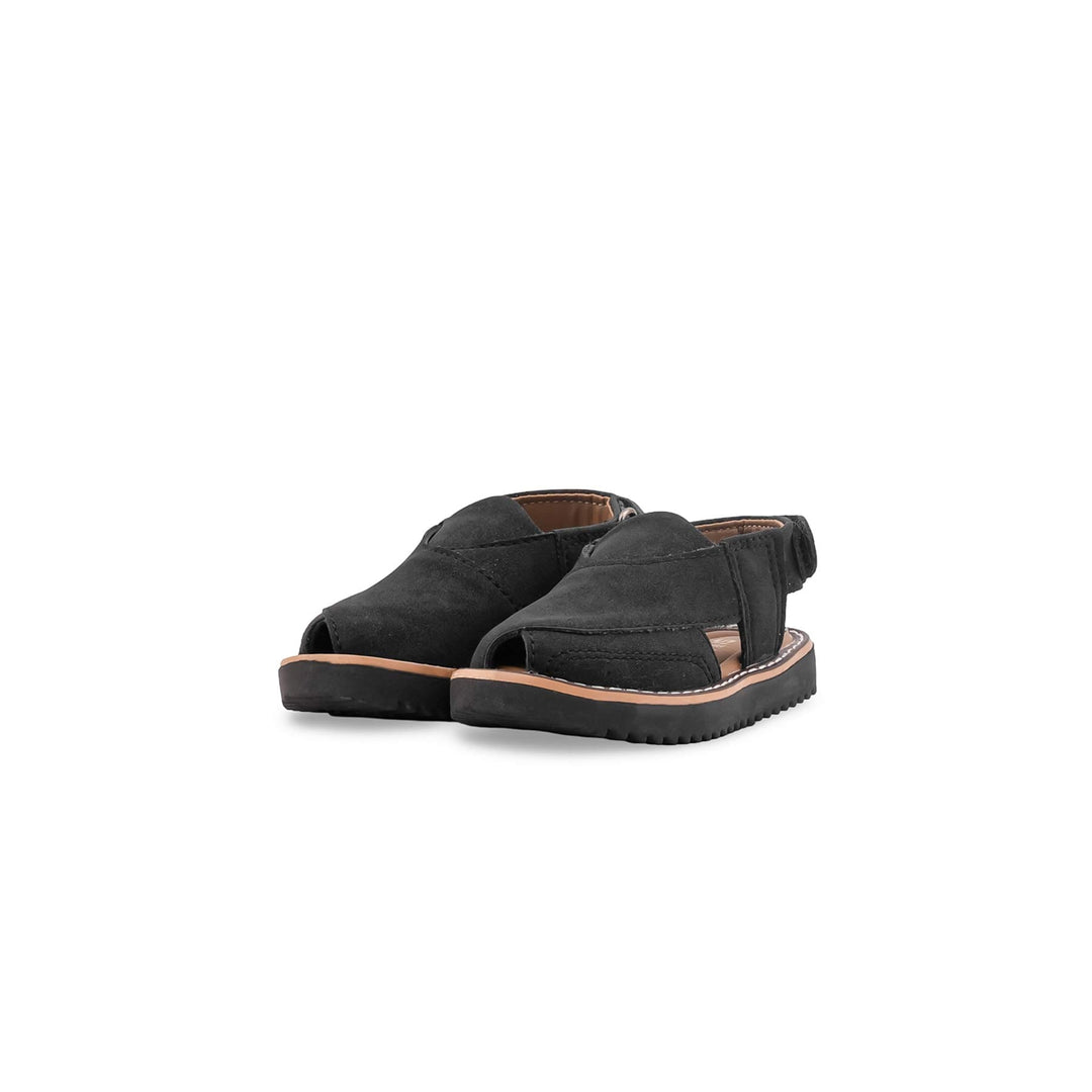 Boys Black Peshawari Chappal KD2733