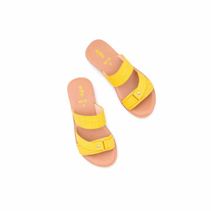 Girls Mustard Casual Slipper KD2762