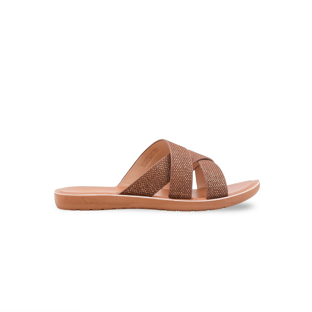 Girls Brown Casual Slipper KD2764