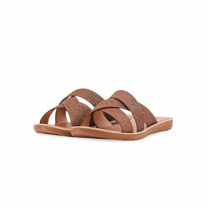 Girls Brown Casual Slipper KD2764
