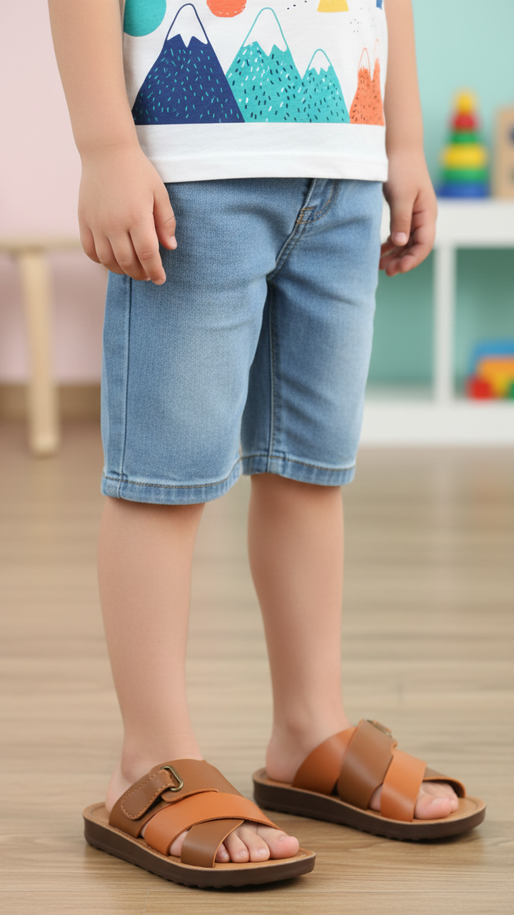 Boys Brown Casual Slipper KD4709