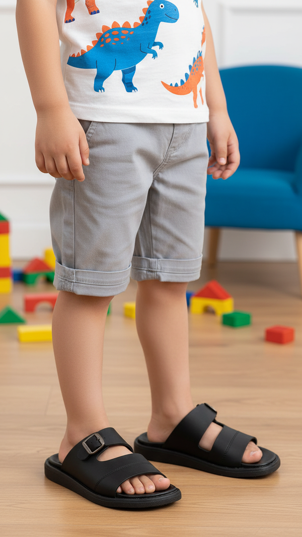 Boys Black Formal Slipper KD4716