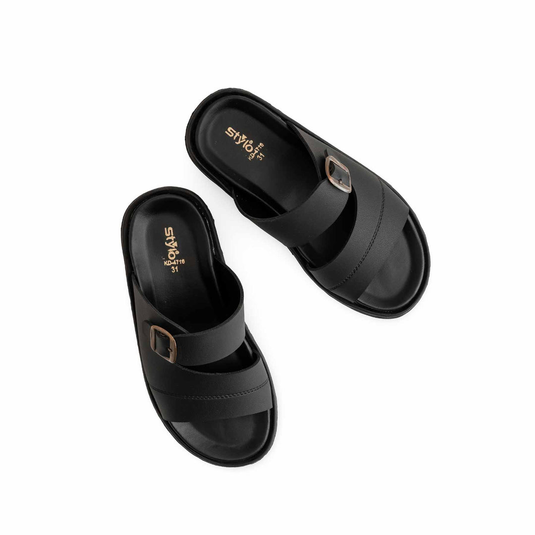 Boys Black Formal Slipper KD4716