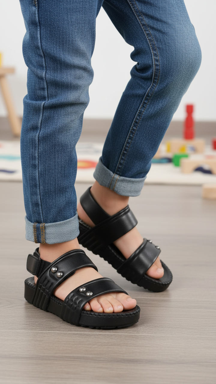 Boys Black Formal Sandal KD4728