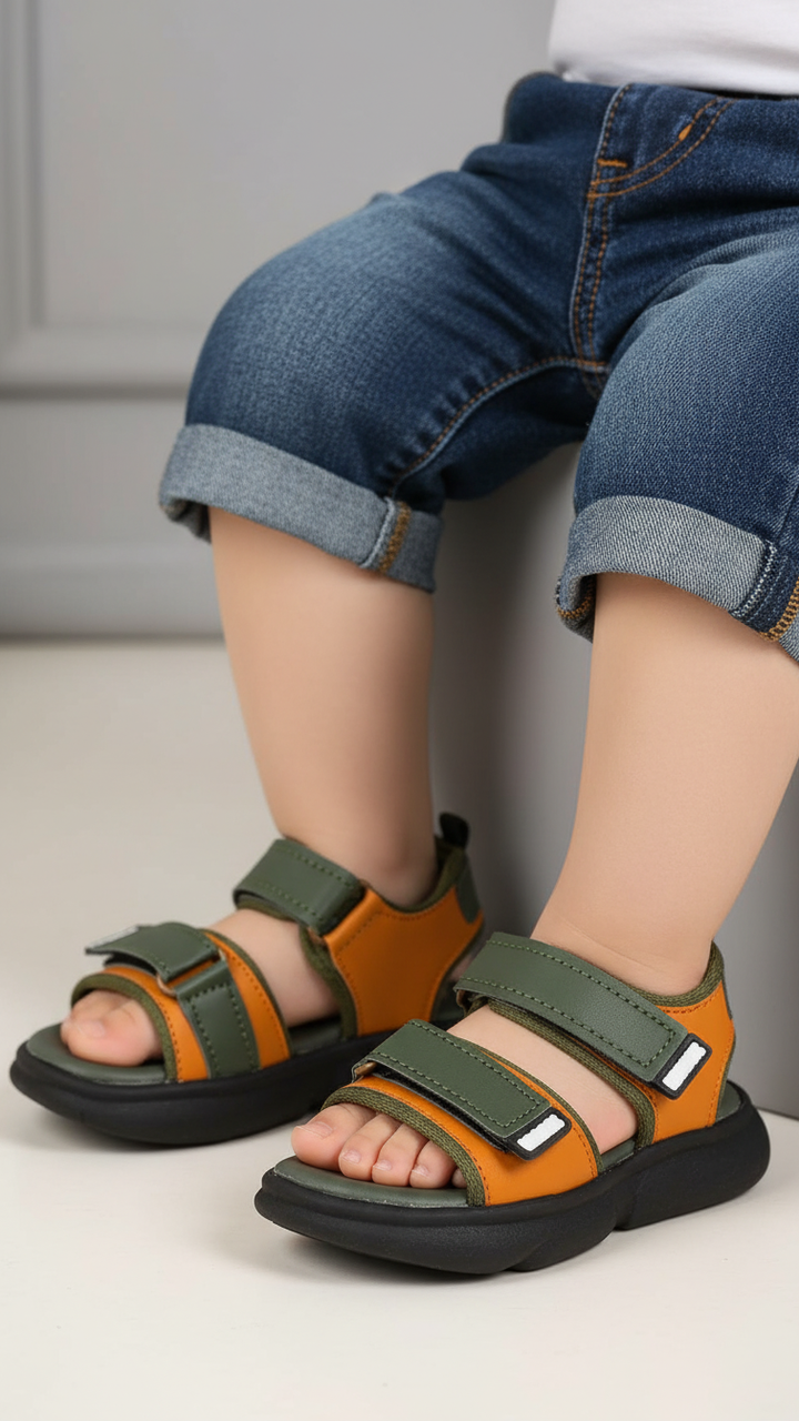 Boys Green Casual Sandal KD4733