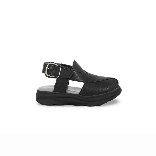Boys Black Peshawari Chappal KD4736