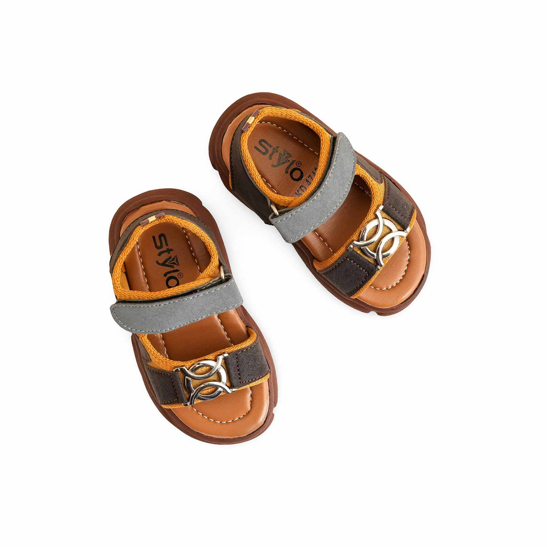 Boys Brown Formal Sandal KD4742