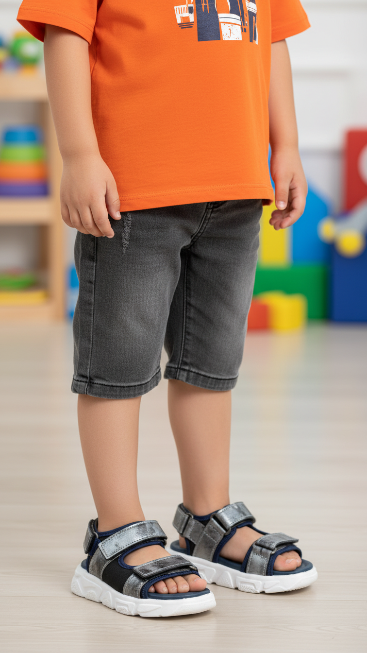 Boys Navy Casual Sandal KD4756