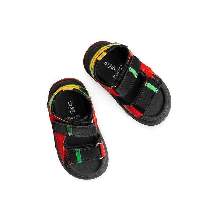 Boys Black Casual Sandal KD4759