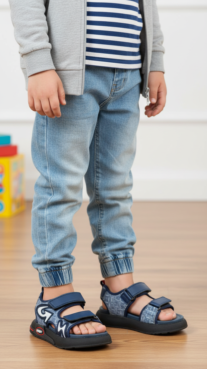 Boys Navy Casual Sandal KD4760