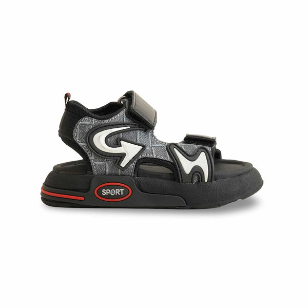 Boys Black Casual Sandal KD4760