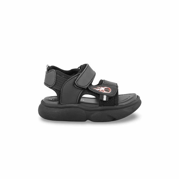 Boys Black Casual Sandal KD4769