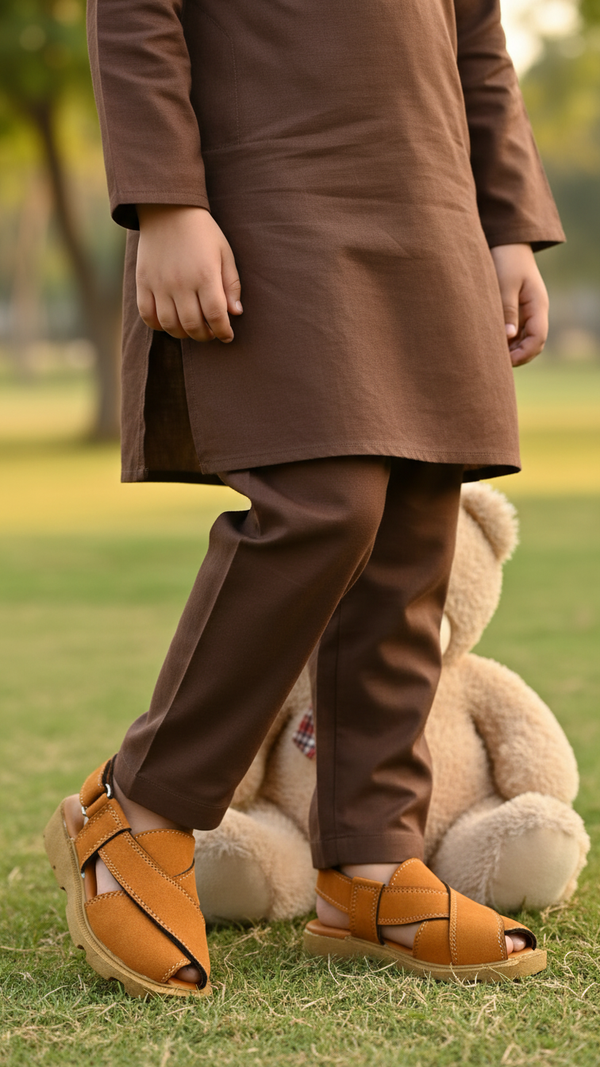 Boys Mustard Peshawari Chappal KD4780